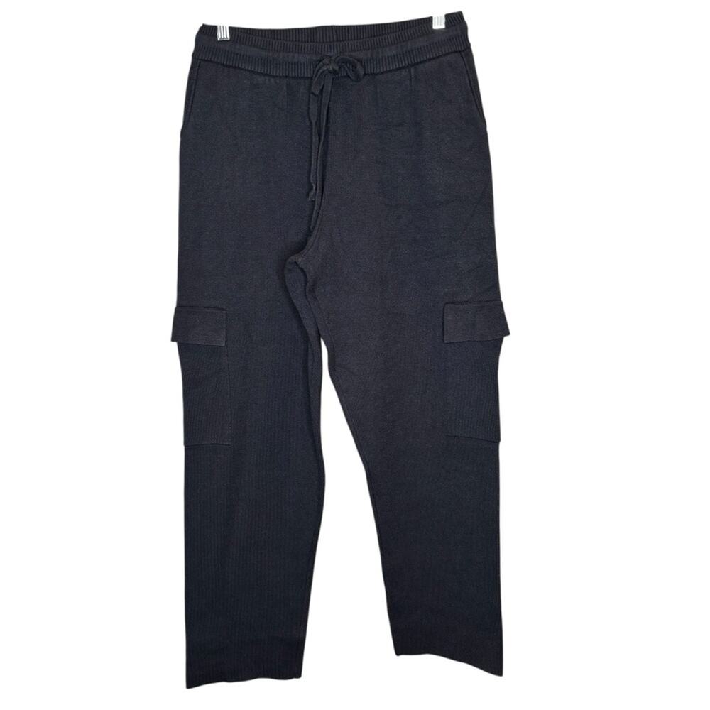 Monrow Soft Knit Waffle Cargo Jogger L Navy